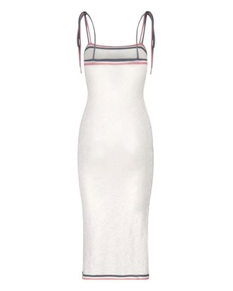 fendi logo sleeveless|fendi logo midi dress.